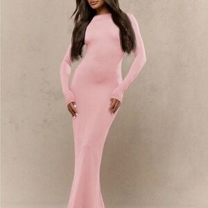 Missguided+ Blush Long Sleeve Dress